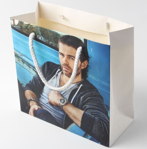 Custom logo printed luxury gift shopping paper bag